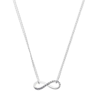 Silver plated infinity pendant necklace